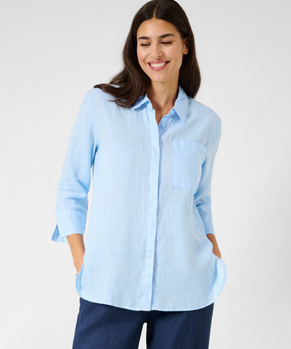 Feminine Shirt Blouse Made from Pure Linen