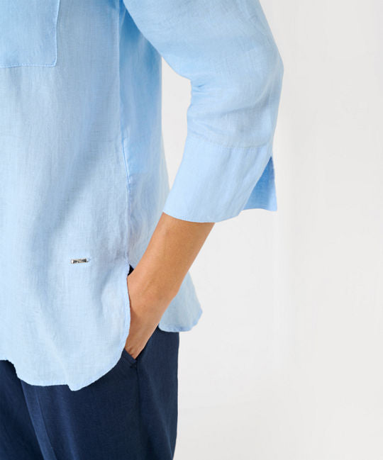 Feminine Shirt Blouse Made from Pure Linen