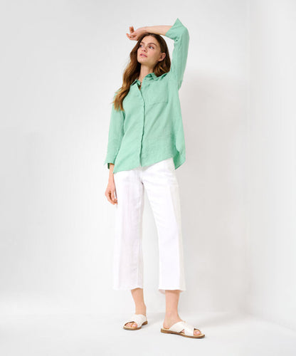 Feminine Shirt Blouse Made from Pure Linen