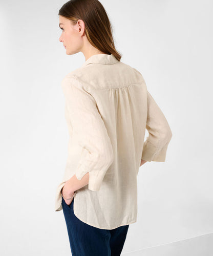 Feminine Shirt Blouse Made from Pure Linen