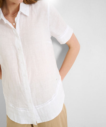 Feminine Shirt Blouse Made from Pure Linen