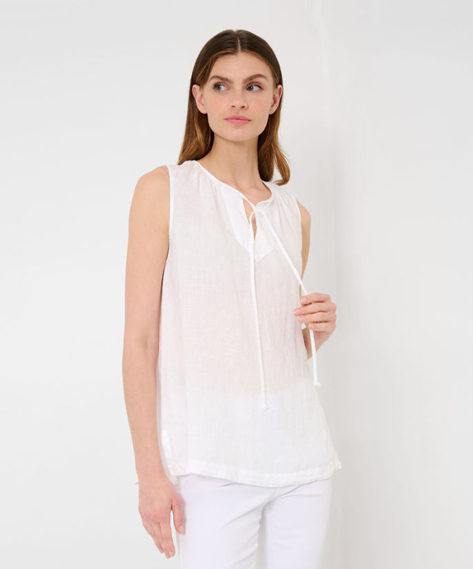 Linen Blouse with Classy Styling Details