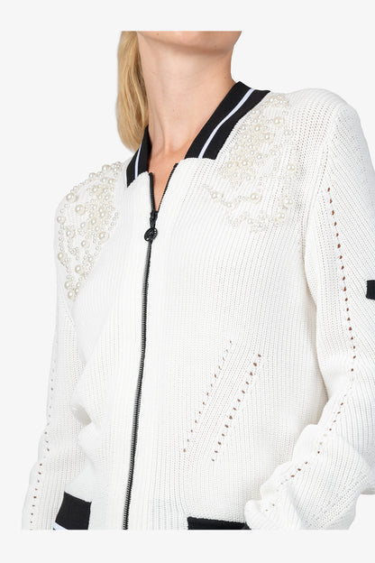 Cardigan with College Collar
