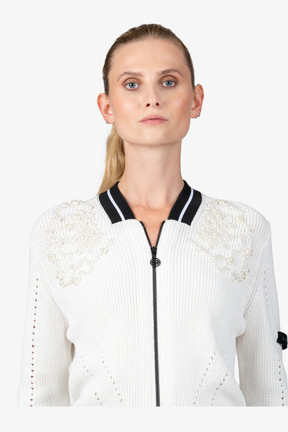 Cardigan with College Collar