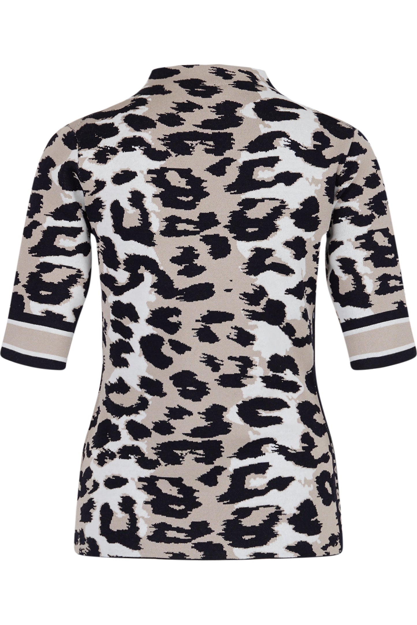 Short-sleeved Jumper with Stand-up Collar