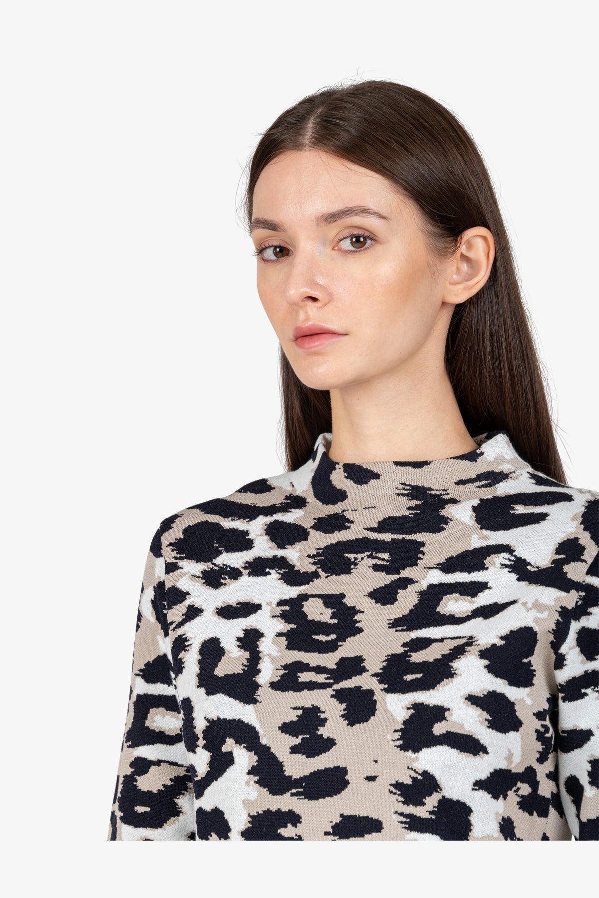 Short-sleeved Jumper with Stand-up Collar