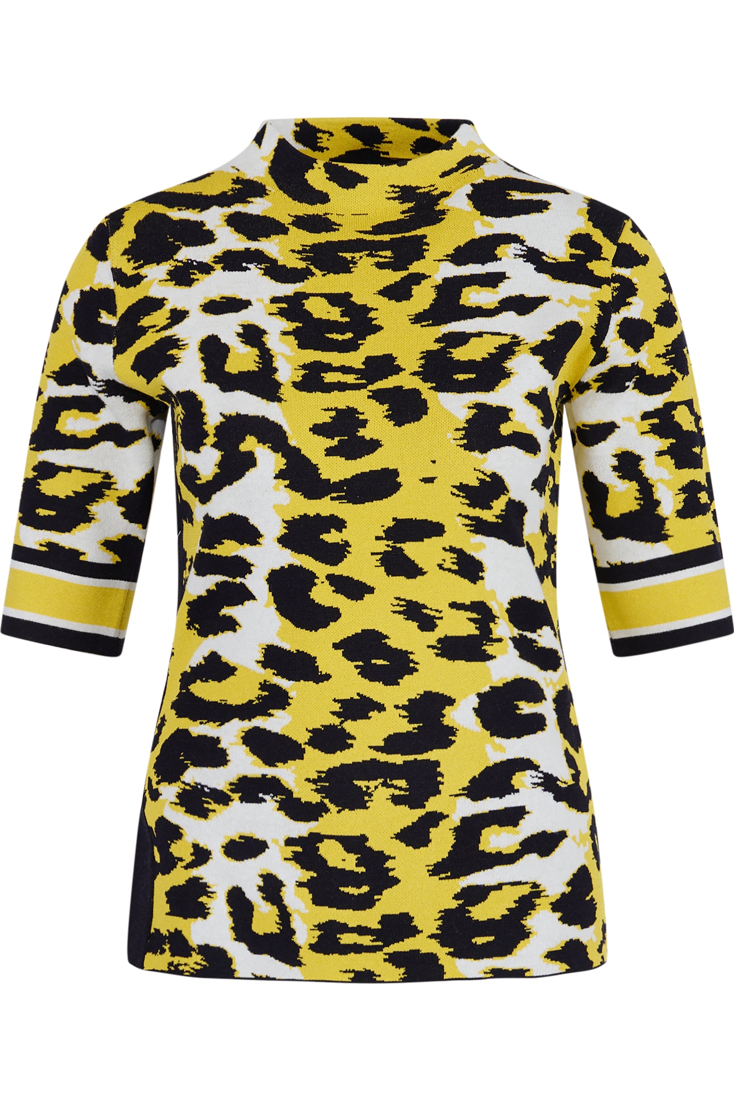 Short-sleeved Jumper with Stand-up Collar