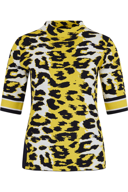 Short-sleeved Jumper with Stand-up Collar