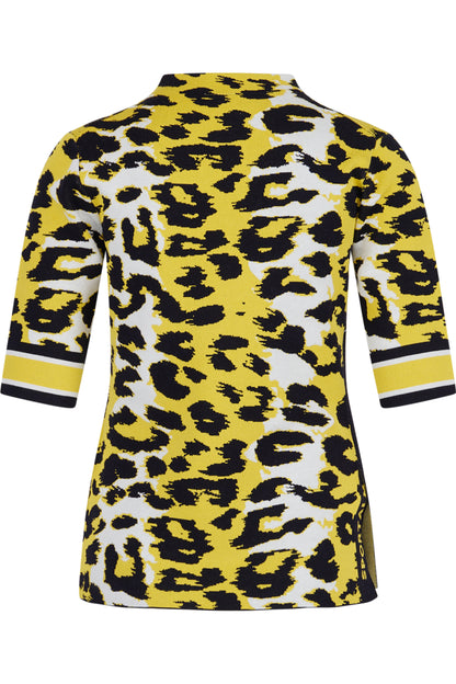 Short-sleeved Jumper with Stand-up Collar