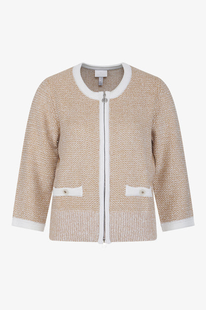 Cardigan with Stand-up Collar