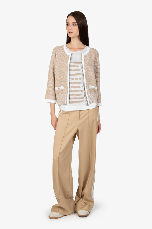 Cardigan with Stand-up Collar