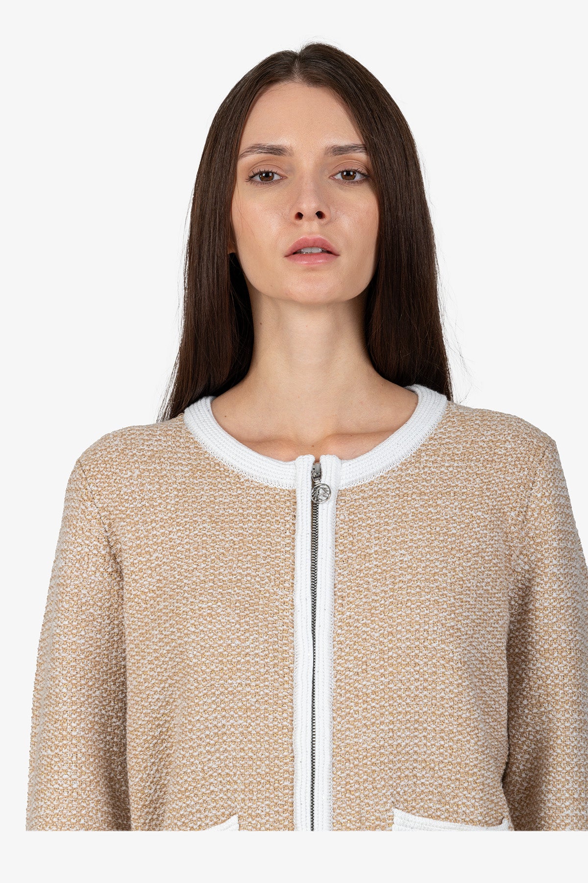 Cardigan with Stand-up Collar