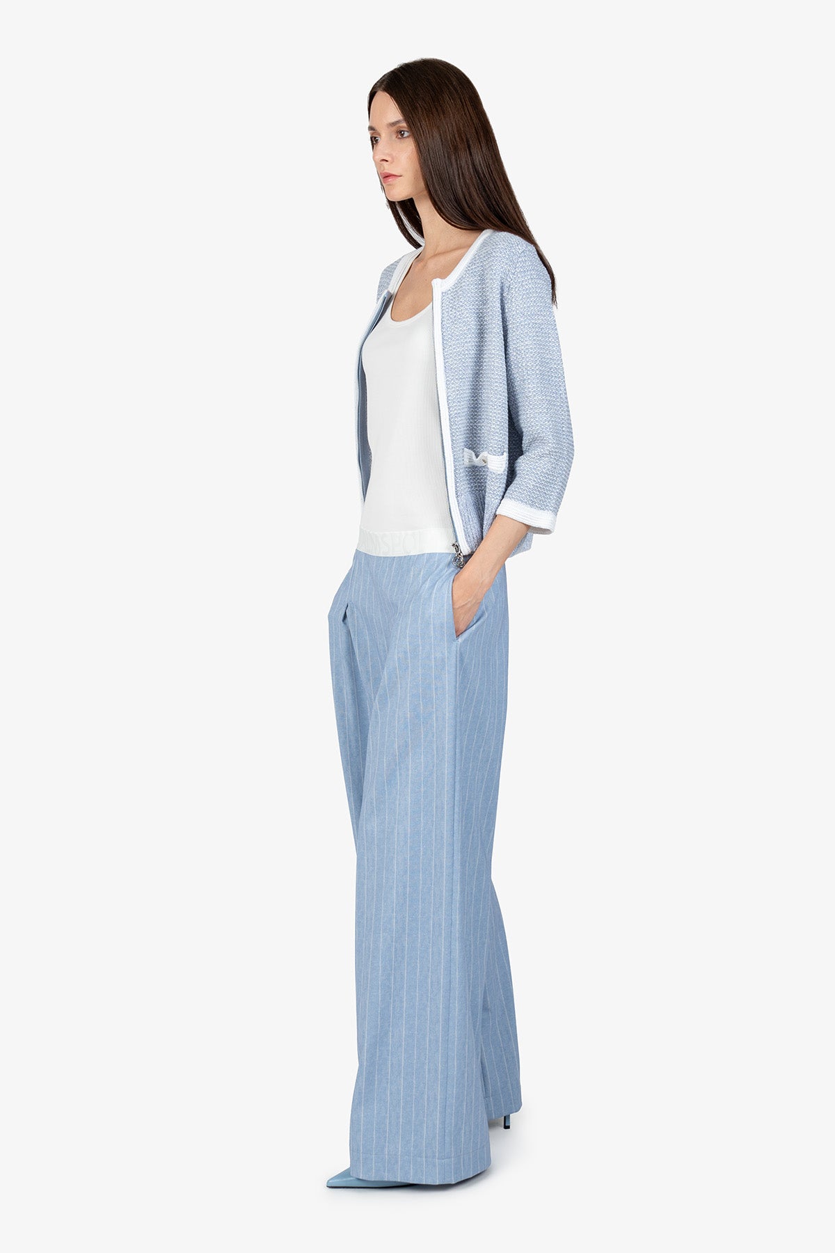 Cardigan with Stand-up Collar