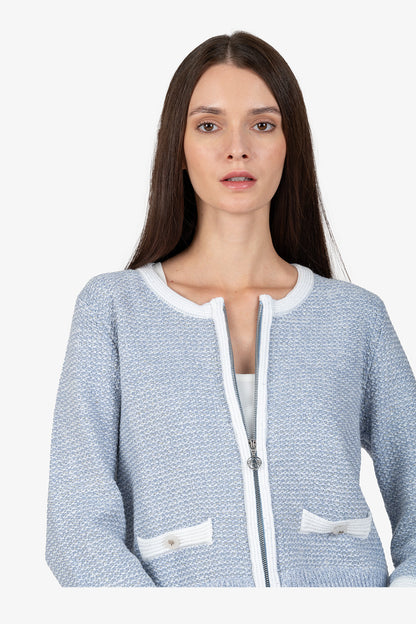 Cardigan with Stand-up Collar