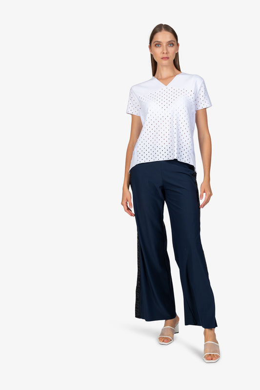 V-neck Jumper with Short Sleeves