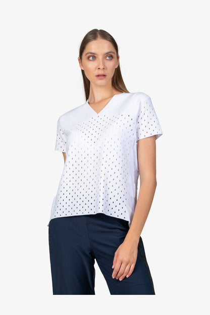 V-neck Jumper with Short Sleeves