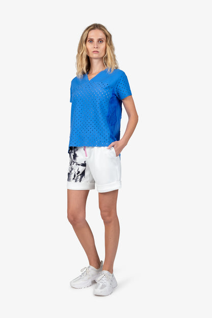 V-neck Jumper with Short Sleeves