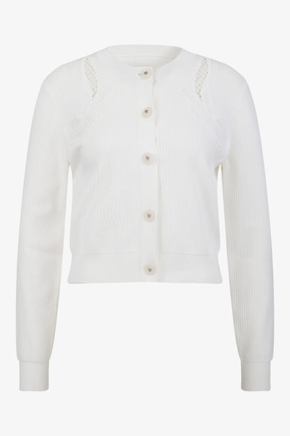 Cardigan with Round Neckline