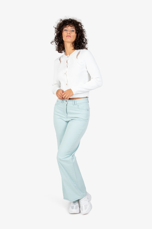 Cardigan with Round Neckline