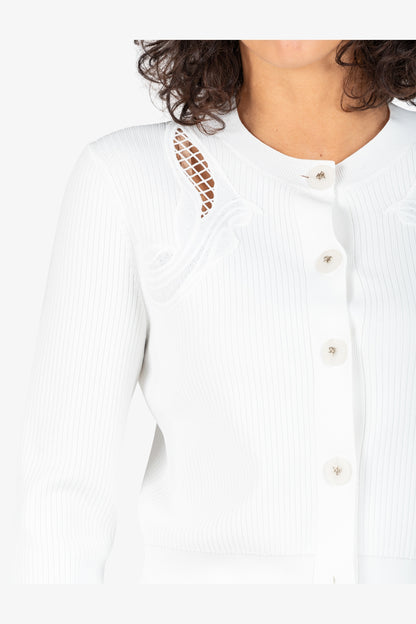 Cardigan with Round Neckline