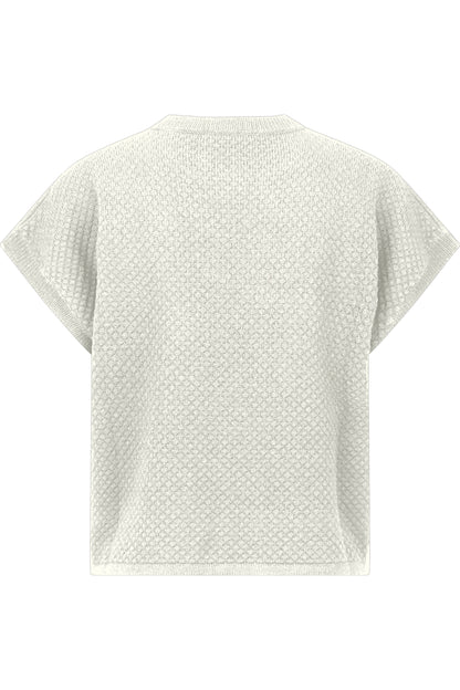 Sleeveless Jumper with Sequinned Knit