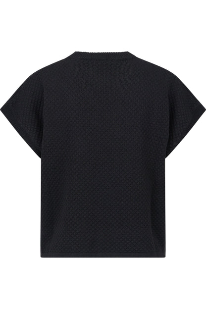 Sleeveless Jumper with Sequinned Knit