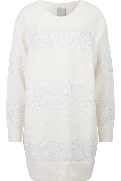 Long Jumper with Sequinned Knit