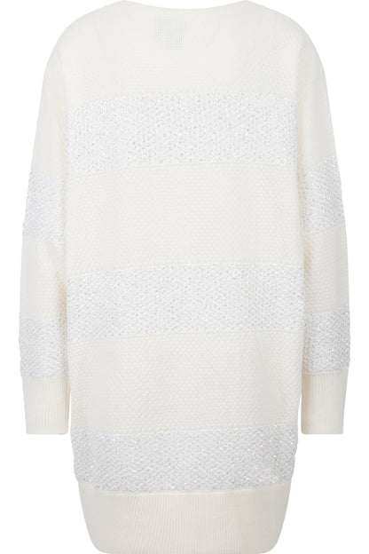 Long Jumper with Sequinned Knit