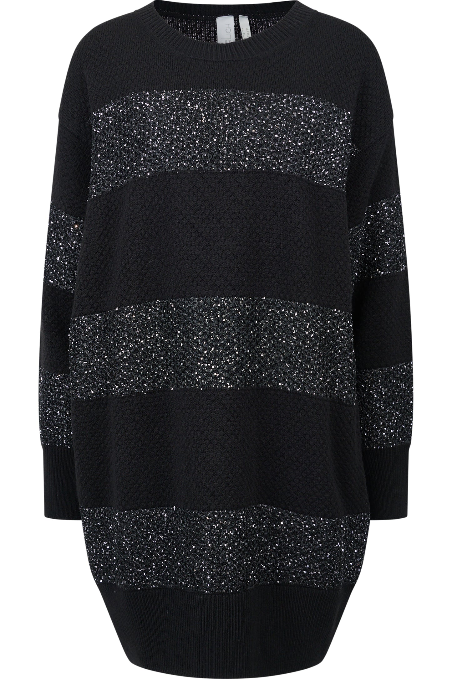 Long Jumper with Sequinned Knit