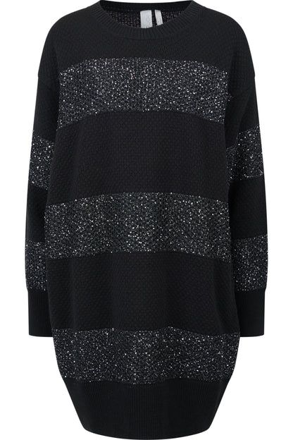 Long Jumper with Sequinned Knit