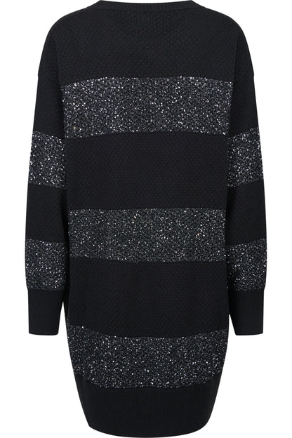 Long Jumper with Sequinned Knit