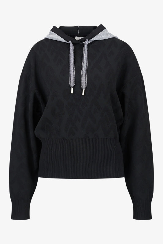 Hoody with Mountain Motif Graphic