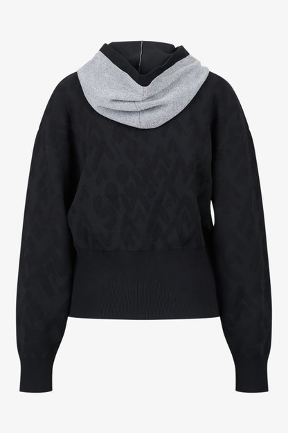 Hoody with Mountain Motif Graphic
