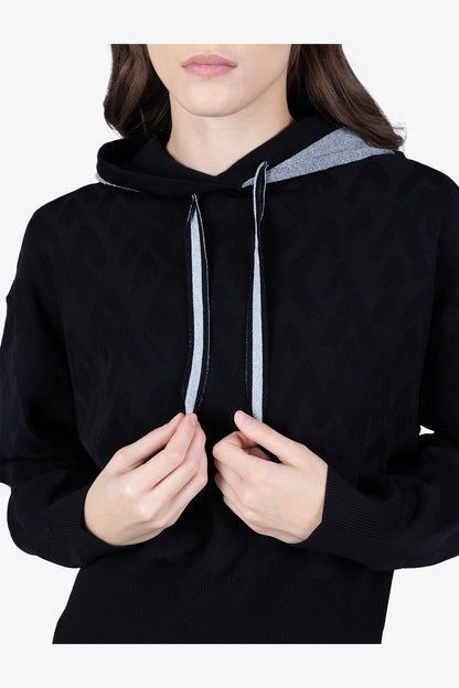 Hoody with Mountain Motif Graphic