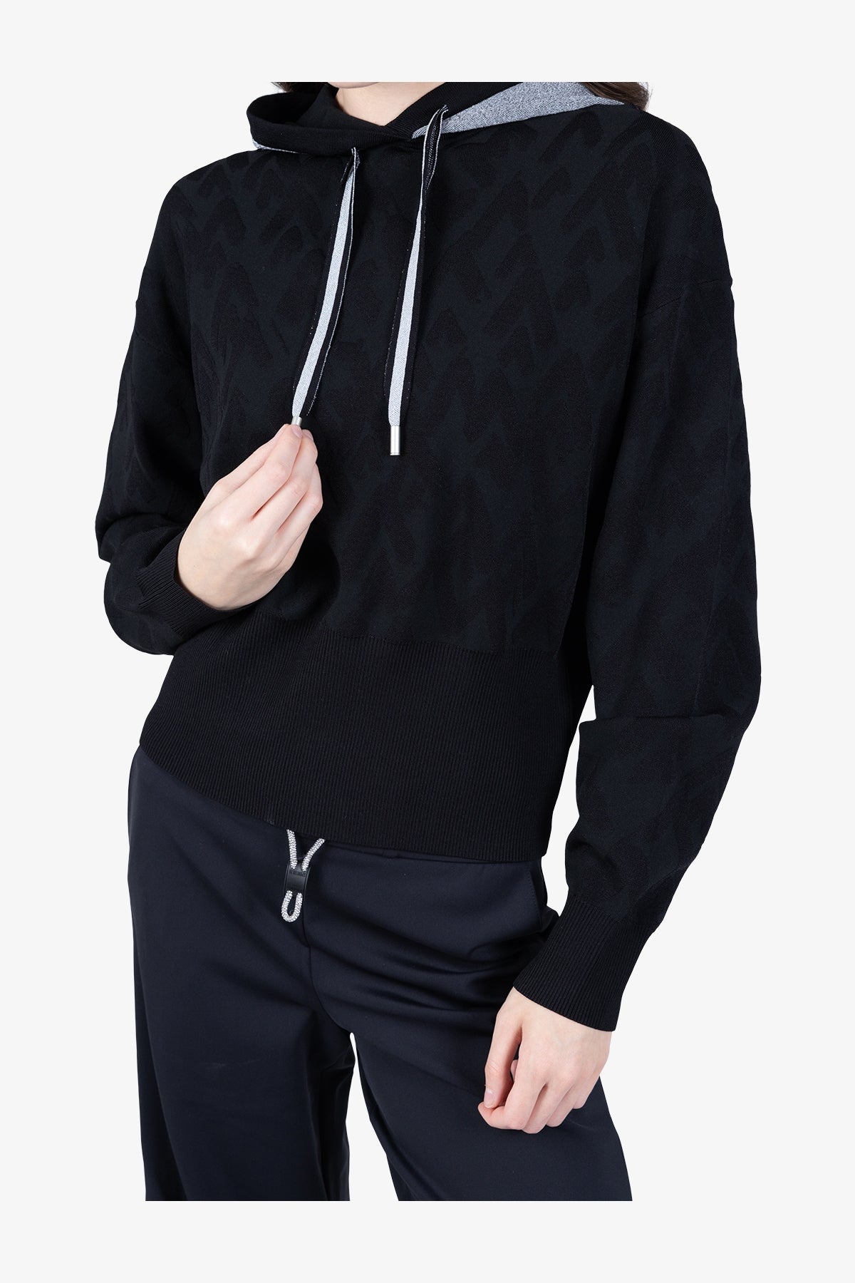 Hoody with Mountain Motif Graphic