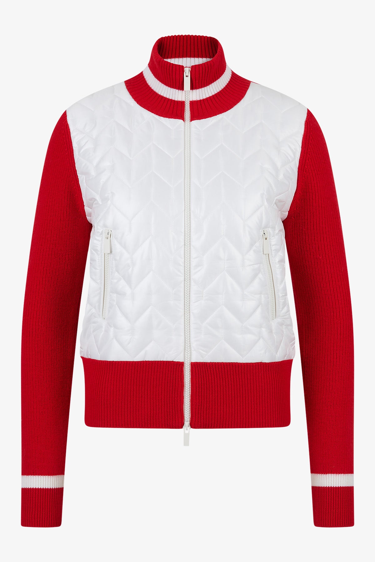 撞色拼接絎縫飛行員夾克