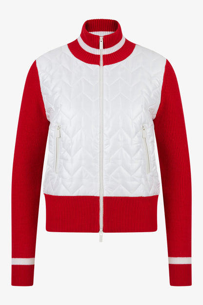 撞色拼接絎縫飛行員夾克