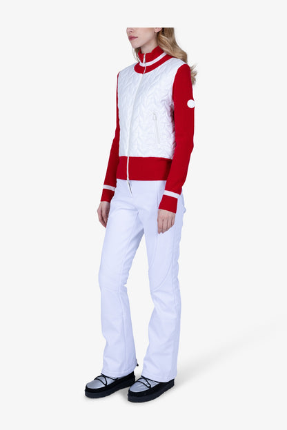 撞色拼接絎縫飛行員夾克