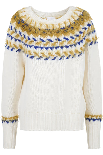 Jumper with Norwegian Jacquard