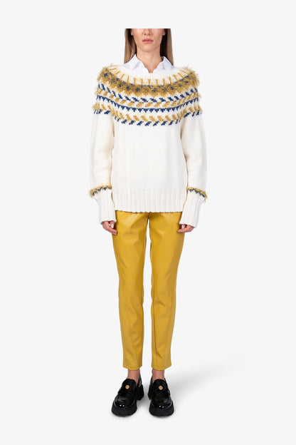 Jumper with Norwegian Jacquard