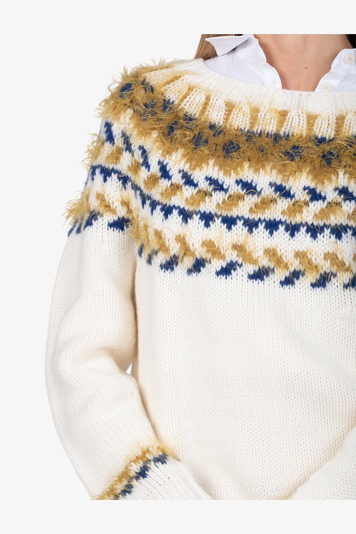 Jumper with Norwegian Jacquard