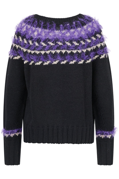 Jumper with Norwegian Jacquard
