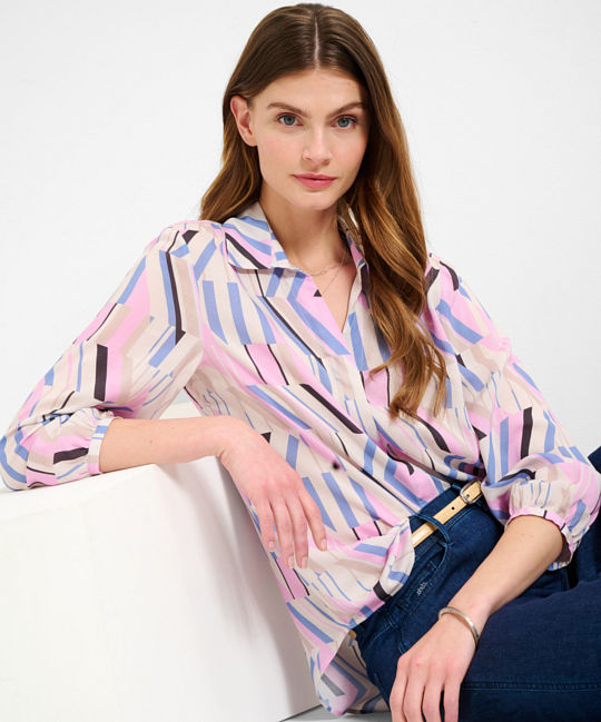 Modern Blouse with Striking Print