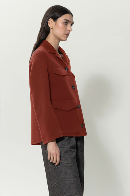 Slightly Flared Jacket with Double-face Finish