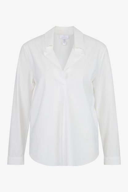 Slip-on Blouse with Shirt Collar