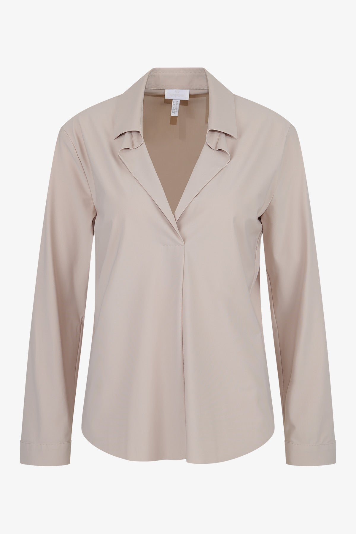 Slip-on Blouse with Shirt Collar