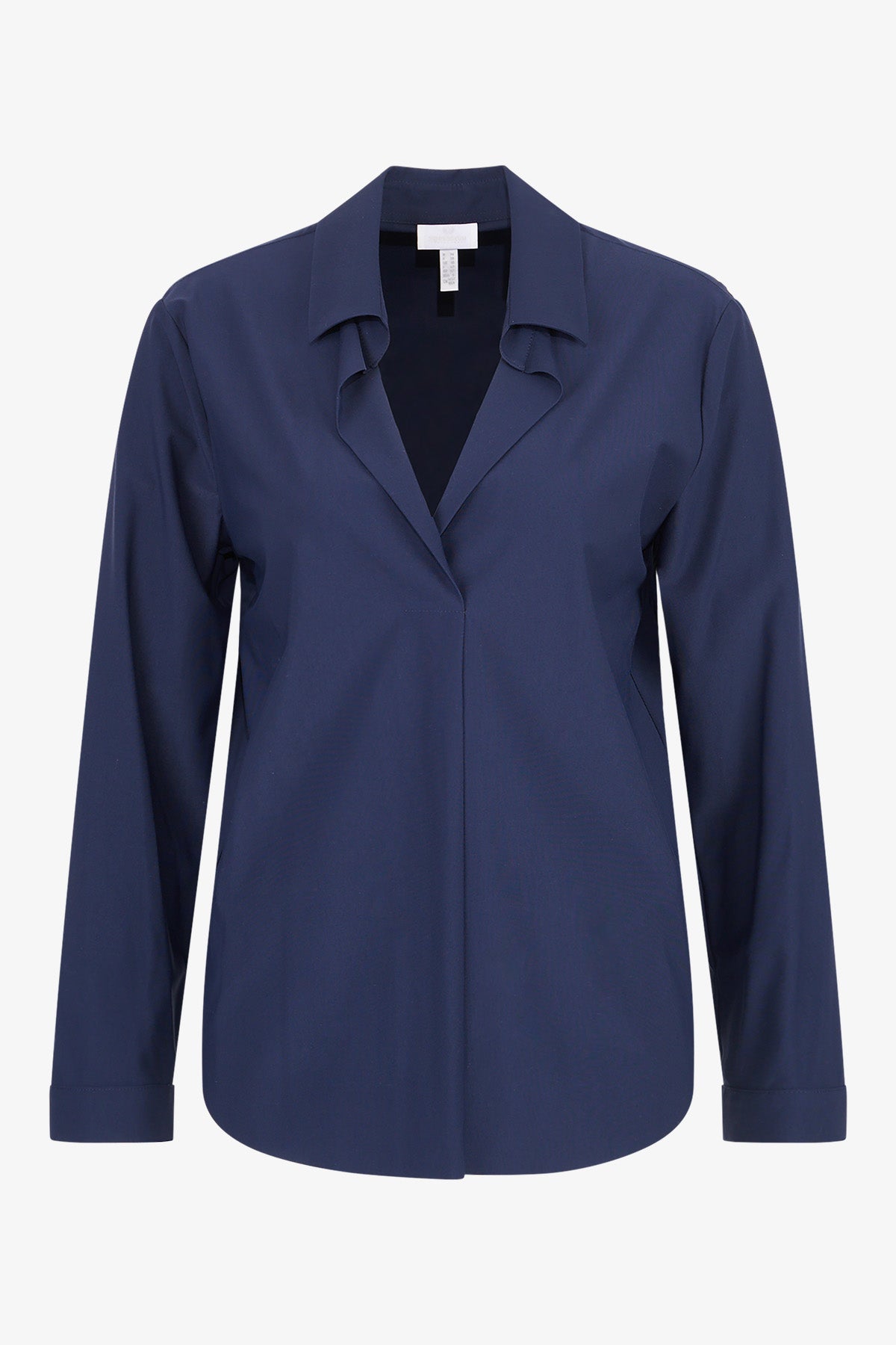 Slip-on Blouse with Shirt Collar