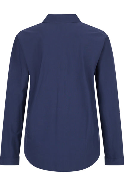 Slip-on Blouse with Shirt Collar