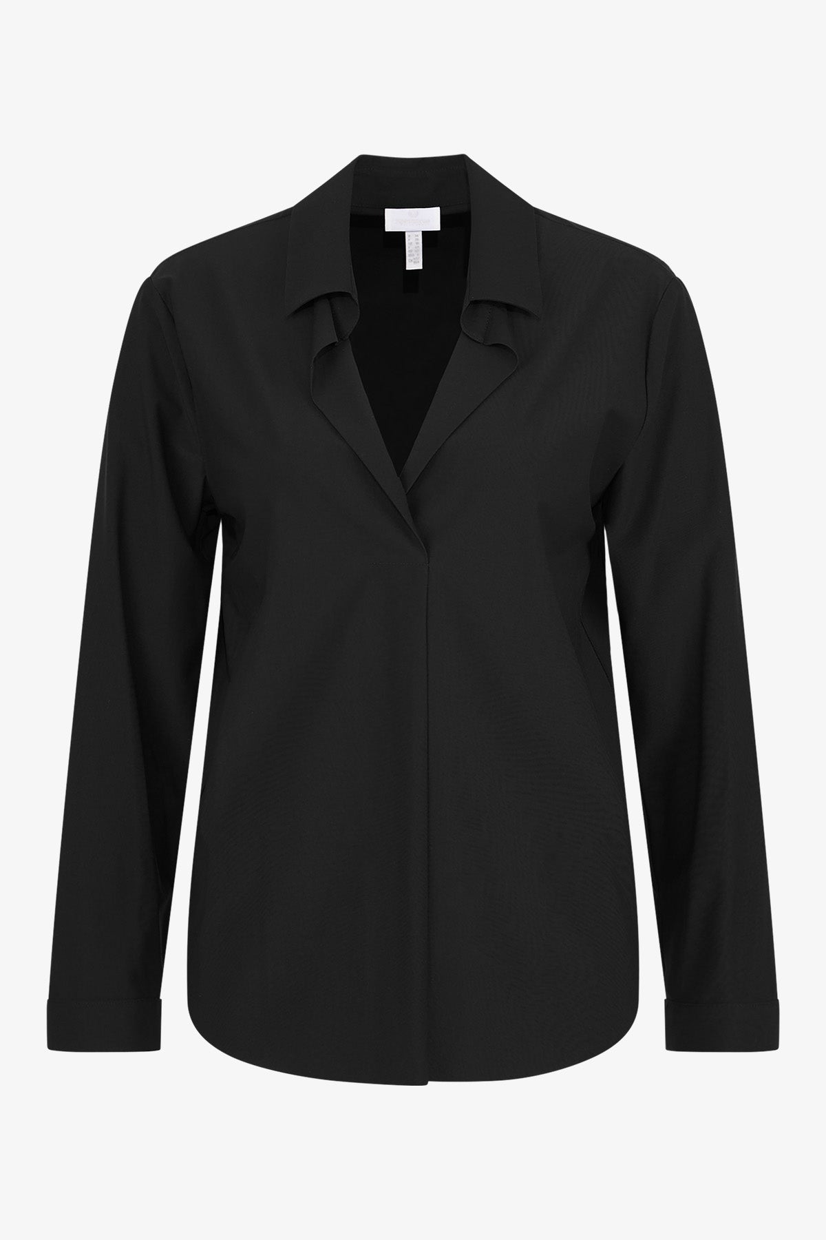 Slip-on Blouse with Shirt Collar