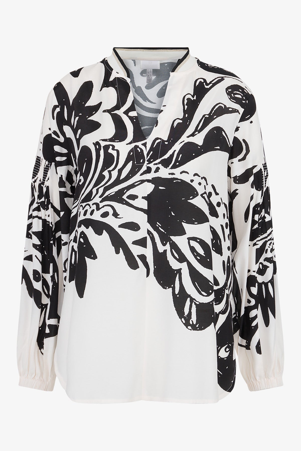 Long Blouse with V-neck